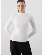 LC WAIKIKI Bluza slim fit cu model uni - Alb