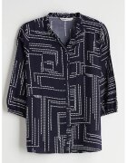 LC WAIKIKI Camasa cu maneci scurte si model - Alb/Bleumarin