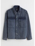 LC WAIKIKI Camasa din denim cu buzunare cu clapa - Albastru inchis
