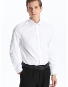 LC WAIKIKI Camasa slim fit din amestec de bumbac - Alb optic