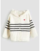 LC WAIKIKI Cardigan cu gluga si model in dungi - Negru/Crem
