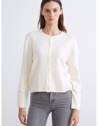 LC WAIKIKI Cardigan cu nasturi si perle sintetice - Alb