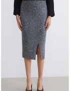 LC WAIKIKI Fusta din tricot cu slit lateral - Gri melange