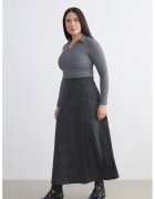 LC WAIKIKI Fusta lunga dreapta - Negru/Gri
