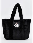 LC WAIKIKI Geanta shopper cu aspect pufos si aplicatie Kuromi - Negru