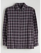 LC WAIKIKI Jacheta-camasa lejera cu model in carouri - Gri deschis/Violet/Rosu stins