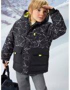 LC WAIKIKI Jacheta cu model si buzunar pe piept pentru schi - Alb/Negru