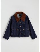 LC WAIKIKI Jacheta supradimensionata de denim - Maro/Albastru indigo