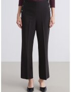 LC WAIKIKI Pantaloni crop cu talie inalta - Negru