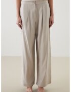 LC WAIKIKI Pantaloni cu croiala ampla si talie elastica - Maro taupe