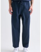 LC WAIKIKI Pantaloni de bumbac relaxed fit cu snur - Albastru ultramarin