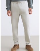 LC WAIKIKI Pantaloni de trening cu snururi si model uni - Crem