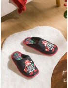LC WAIKIKI Papuci cu model tematic de Craciun - Rosu/Gri inchis
