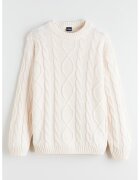 LC WAIKIKI Pulover cu decolteu la baza gatului si model cu torsade - Crem