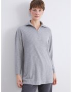 LC WAIKIKI Pulover cu fermoar scurt si maneci usor cazute - Gri melange