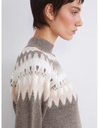 LC WAIKIKI Pulover cu guler scurt si model - Maro taupe/Maro nisip