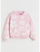 LC WAIKIKI Pulover cu model floral - Alb/Roz pastel