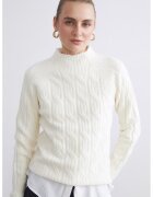 LC WAIKIKI Pulover slim-fit cu guler scurt - Alb murdar