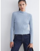 LC WAIKIKI Pulover striat cu model uni - Albastru deschis