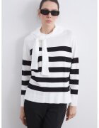 LC WAIKIKI Pulover supradimensionat cu model in dungi - Alb/Albastru ultramarin