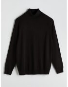 LC WAIKIKI Pulover tricotat fin cu maneci raglan - Negru