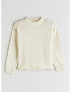 LC WAIKIKI Pulover uni cu decolteu la baza gatului - Alb fildes