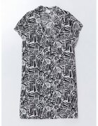 LC WAIKIKI Rochie dreapta cu model - Alb/Negru