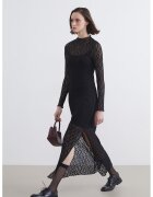 LC WAIKIKI Rochie semitransparenta cu slit lateral - Negru