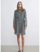 LC WAIKIKI Rochie vaporoasa cu model si talie ajustabila - Alb/Negru