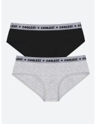 LC WAIKIKI Set de chiloti clasici - 2 piese - Negru/Gri melange