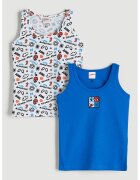 LC WAIKIKI Set de top-uri cu imprimeu Spiderman- 2 piese - Rosu/Alb/Albastru royal