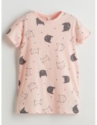 LC WAIKIKI Top din bumbac cu imprimeu - Negru stins/Roz prafuit