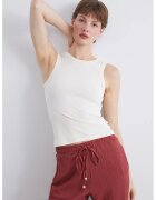 LC WAIKIKI Top striat slim fit - Alb