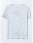 LC WAIKIKI Tricou cu model si decolteu la baza gatului - Albastru pastel/Gri deschis