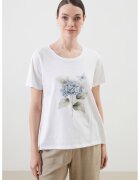 LC WAIKIKI Tricou din bumbac cu imprimeu floral - Alb murdar/Albastru deschis