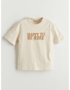 LC WAIKIKI Tricou regular fit cu imprimeu text - Bej deschis