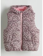 LC WAIKIKI Vesta cu model floral si gluga - Alb/Roz pastel/Roz prafuit
