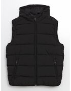 LC WAIKIKI Vesta matlasata cu buzunare cu fermoar - Negru