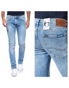 Lee Blugi Barbati - Luke - W26-L32 - Bumbac - Fermoar - Lungi - Talie Medie - 5 Bunzuare - High-Quality - Albastru