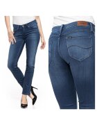 Lee Blugi Dama - Jade - W25-L33 - Bumbac - Fermoar - Lungi - Talie Medie - 5 Bunzuare - High-Quality - Albastru