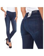 Lee Blugi Dama - Scarlett High - W24-L31 US - Bumbac - Zipper - Lung - 5 Buzunare 2 Mari 2 Medii Exterioare 1 Mic Interior - Talie Inalta - Albastru