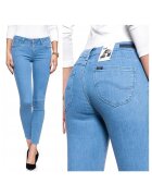 Lee Blugi Dama - Scarlett - W24-L31 US - Bumbac - Fermuar - Lung - 5 Buzunare 2 Mari 2 Medii Exterioare 1 Mic Interior - Talie Medie - Albastru