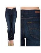 Lee Blugi Dama - Scarlett - W25-L33 - Bumbac - Fermoar - Lungi - Talie Medie - 5 Bunzuare - High-Quality - Albastru Inchis