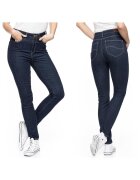 Lee Blugi Dama - Skyler - W25-L33 - Bumbac - Fermoar - Lungi - Talie Inalta - 5 Bunzuare - High-Quality - Albastru Inchis