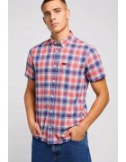 Lee Camasa barbati - Poppy - regular fit - bej roscat si albastru - bumbac