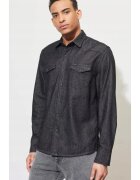 Lee Camasa barbati - Western Regular - croiala eleganta - negru spalat - 100% bumbac -