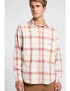 Lee Camasa de lucru 2.0 Relaxed Fit - carouri alb - bej si rosu - bumbac 100%