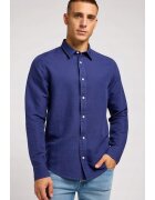 Lee Camasa in cu broderie logo - Albastru