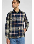 Lee Camasa-jacheta barbati - FLAP POCKET OVERSHIRT - bumbac - albastru - maneca scurta - 2 buzunare cu clapa