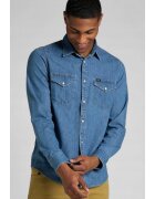 Lee Camasa regular fit - fermoar - albastru - bumbac - Albastru